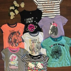 Girls T-Shirt lot of 8